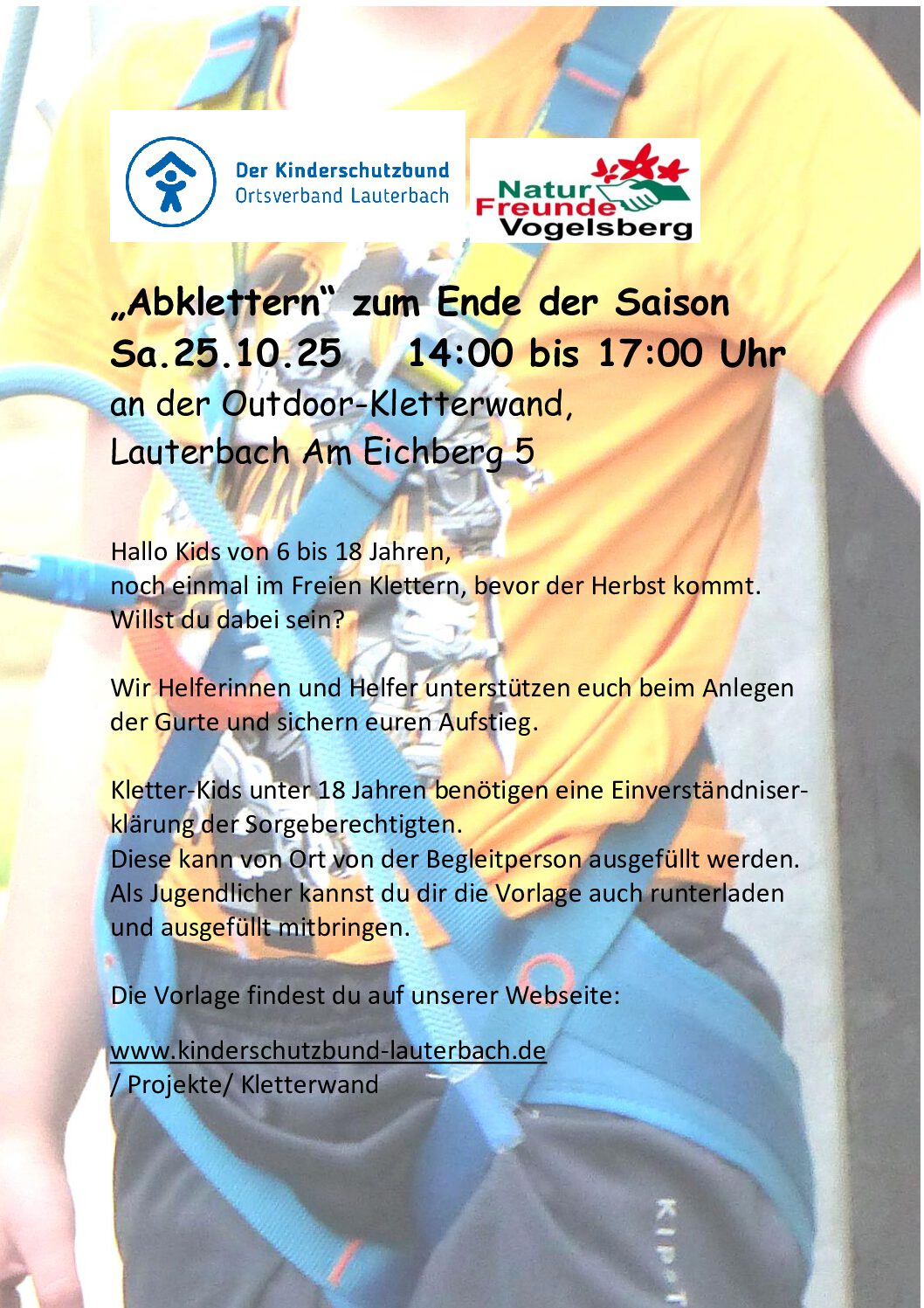 Flyer Abklettern